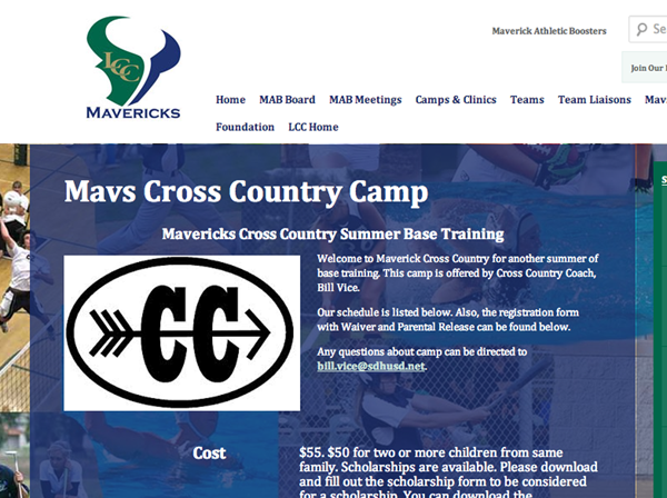 Maverick Athletics Summer Camp Flyer